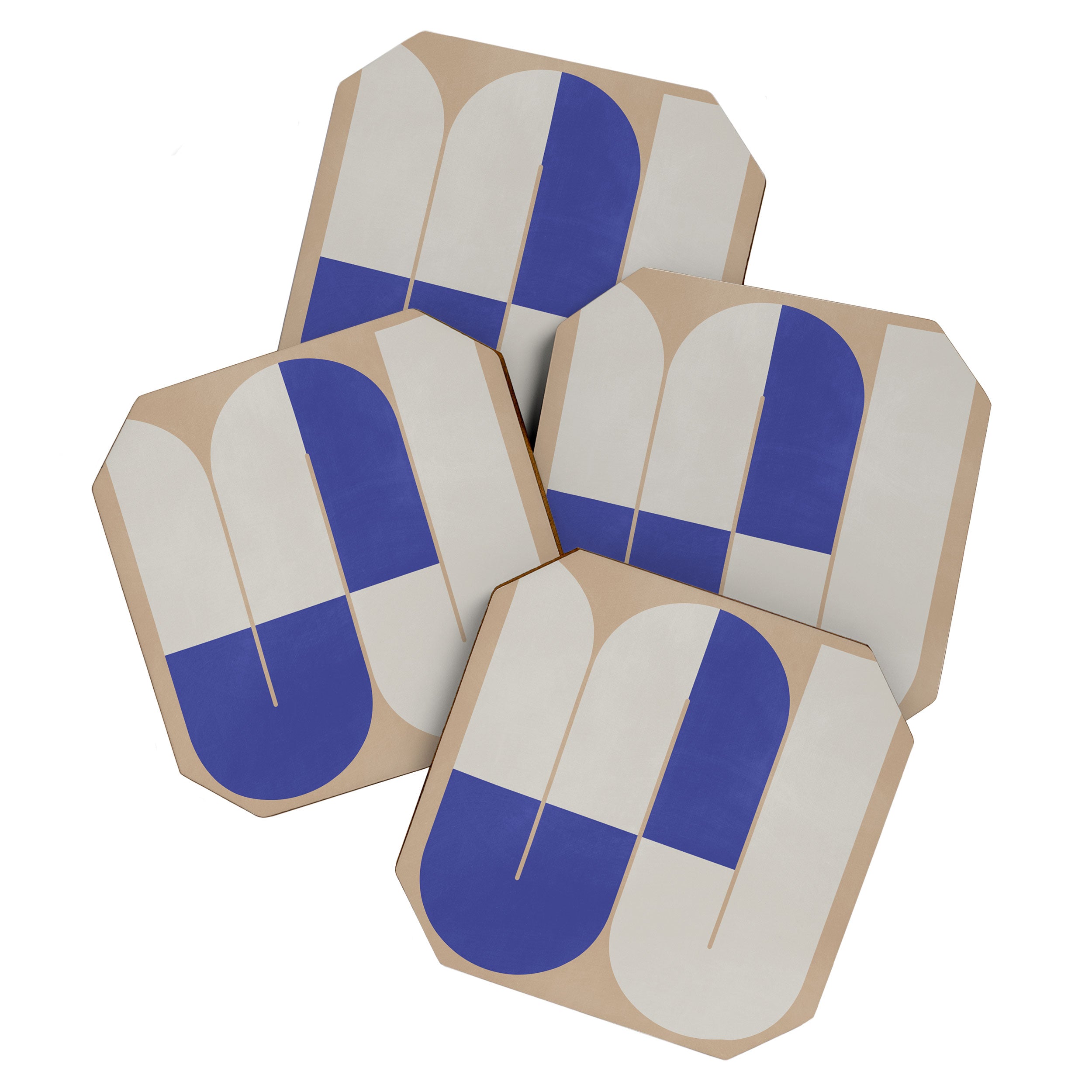 Modern geometric shapes 16 Coaster Gallery Image 1