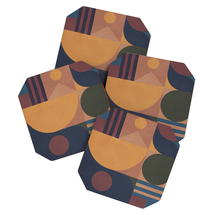 Modern geometric shapes 50 Coaster Gallery Image 1
