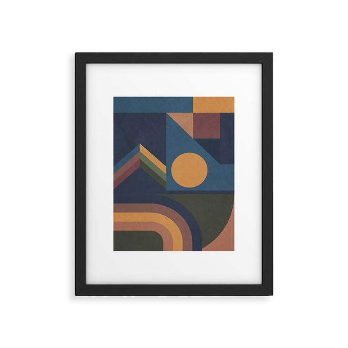 Modern geometric shapes 52 Framed Art Print Gallery Image 1