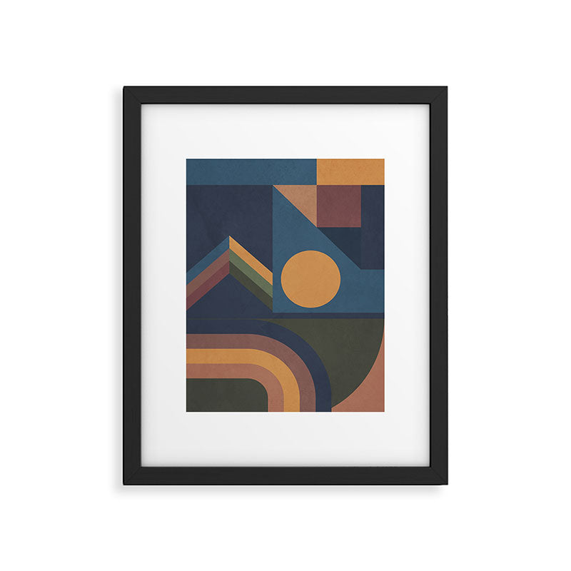 Modern geometric shapes 52 Framed Art Print Gallery Image 5