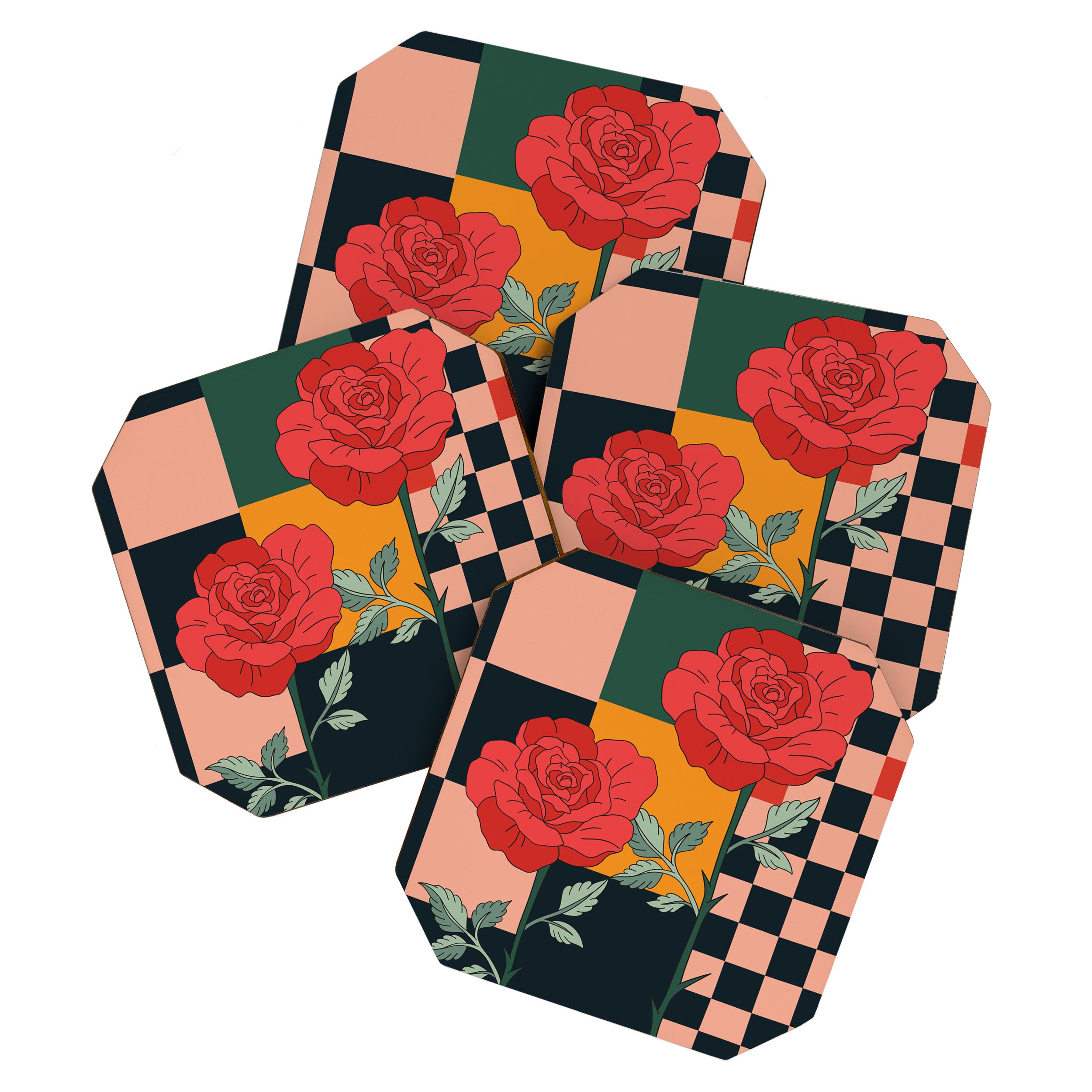 Red Roses 2 Coaster Gallery Image 1