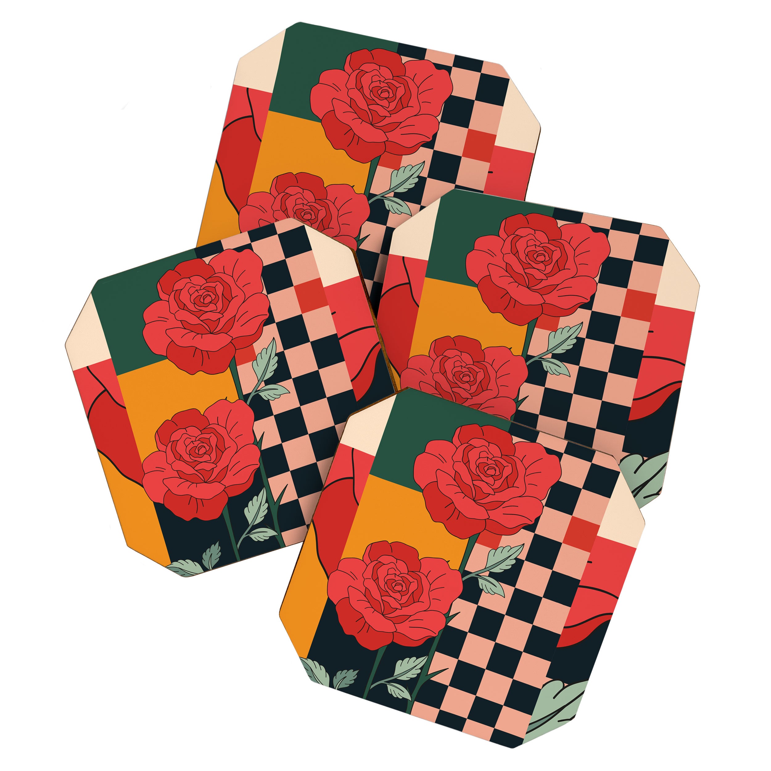 Red Roses 3 Coaster Gallery Image 1