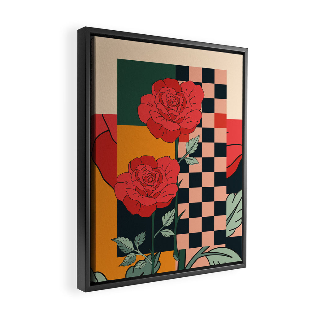 Red Roses 3 Framed Canvas Print Gallery Image 2
