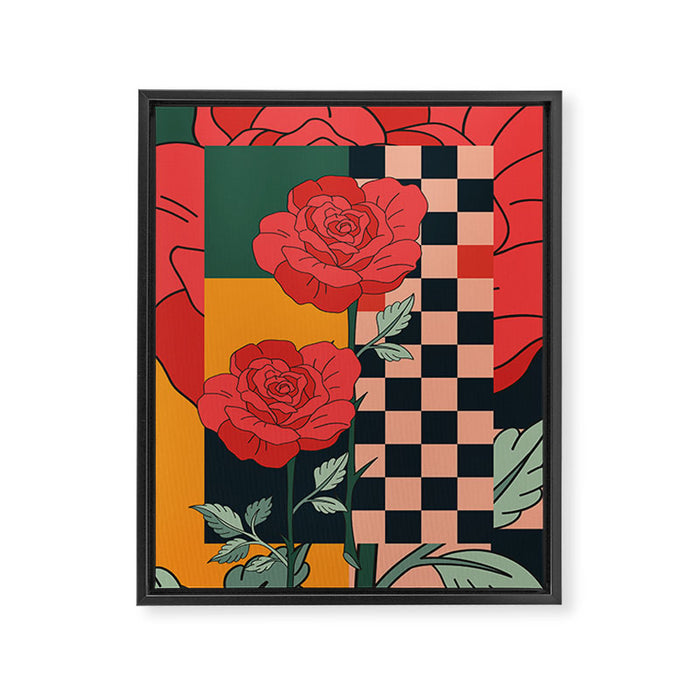 Red Roses Framed Canvas Print Gallery Image 1