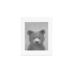Baby Bear - Black & White Art Print Gallery Image 1