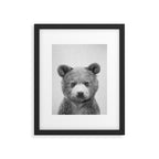 Baby Bear - Black & White Framed Art Print Gallery Image 4