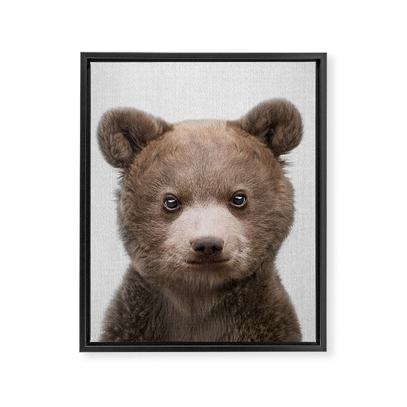 Baby Bear - Colorful Framed Canvas Print Gallery Image 8