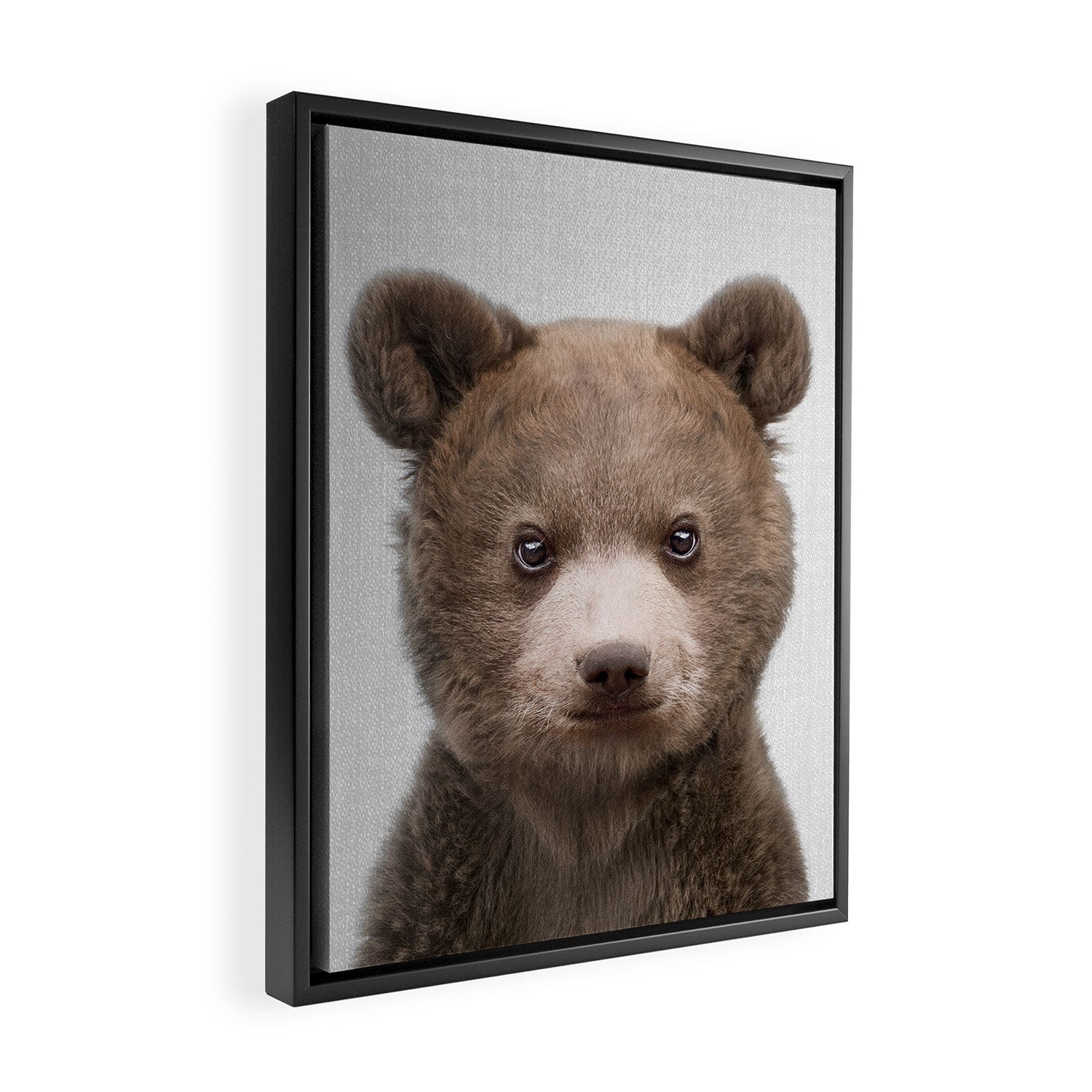 Baby Bear - Colorful Framed Canvas Print Gallery Image 2