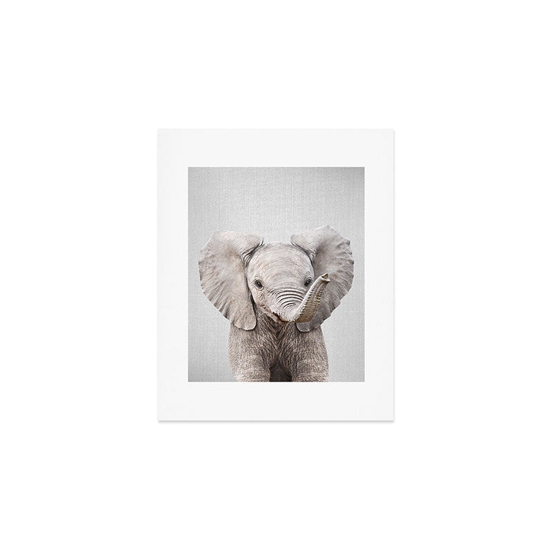 Baby Elephant - Colorful Art Print Gallery Image 1