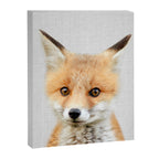Baby Fox - Colorful Canvas Print Gallery Image 8