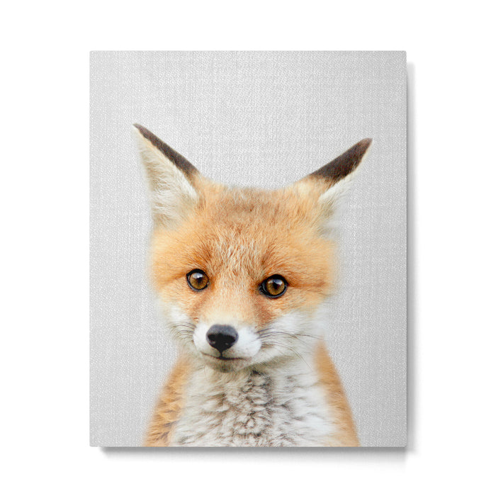 Baby Fox - Colorful Metal Print Gallery Image 1
