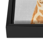 Baby Giraffe - Colorful Framed Canvas Print Gallery Image 3