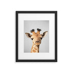 Baby Giraffe - Colorful Framed Art Print Gallery Image 6