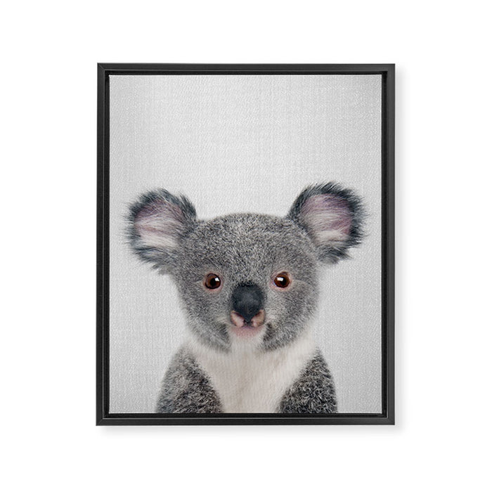 Baby Koala - Colorful Framed Canvas Print Gallery Image 1