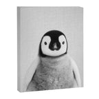 Baby Penguin - Black & White Canvas Print Gallery Image 8