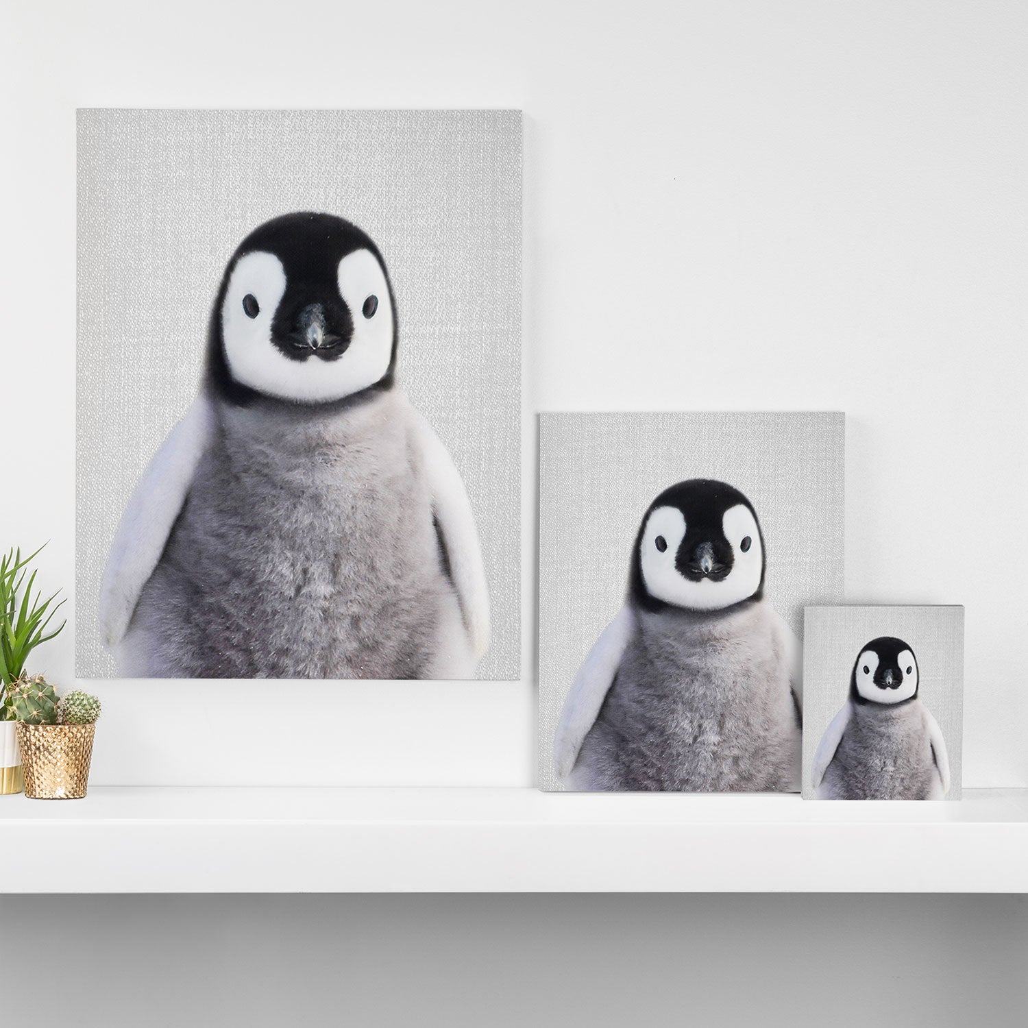 Baby Penguin - Colorful Canvas Print Gallery Image 3