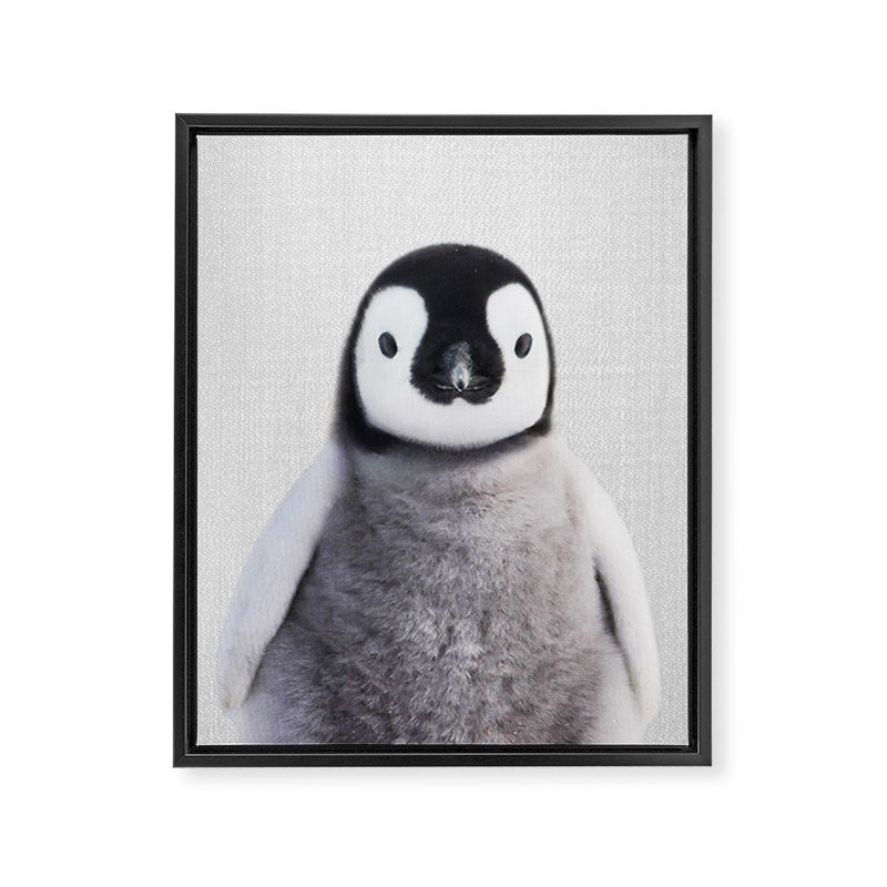 Baby Penguin - Colorful Framed Canvas Print Gallery Image 8