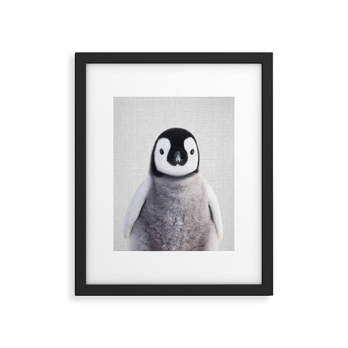 Baby Penguin - Colorful Framed Art Print Gallery Image 1