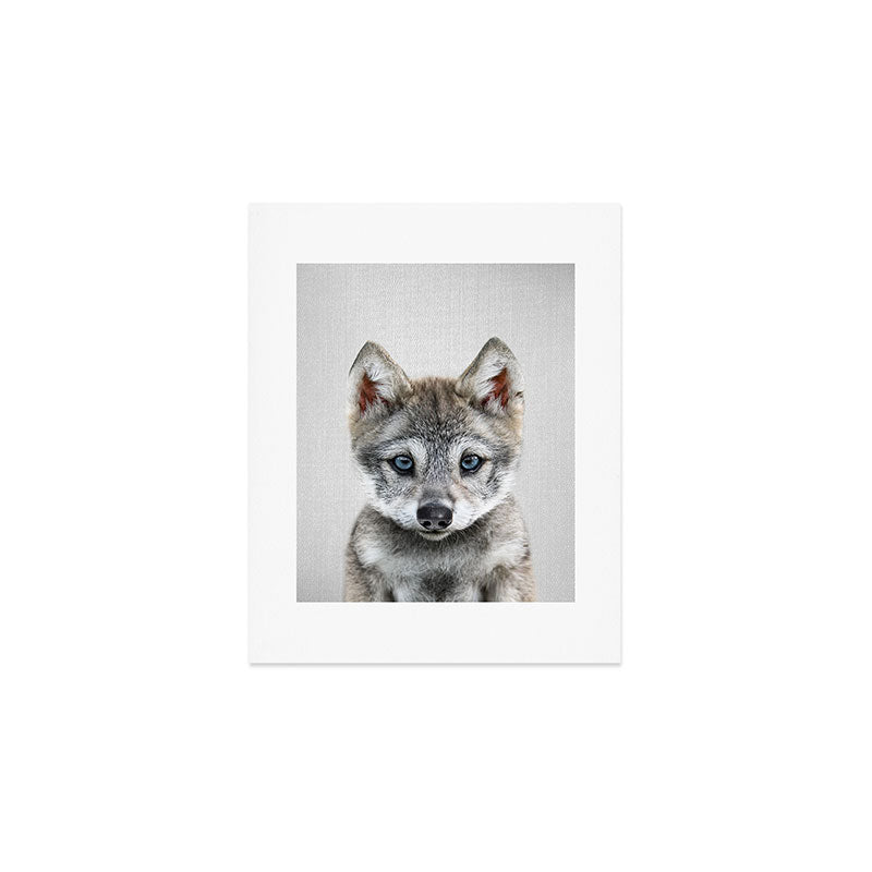 Baby Wolf - Colorful Art Print Gallery Image 1