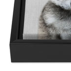 Baby Wolf - Colorful Framed Canvas Print Gallery Image 3