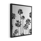Black & White Palms 3 Framed Canvas Print Gallery Image 2
