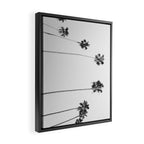 Black & White Palms Framed Canvas Print Gallery Image 2