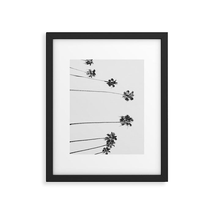 Black & White Palms Framed Art Print Gallery Image 1