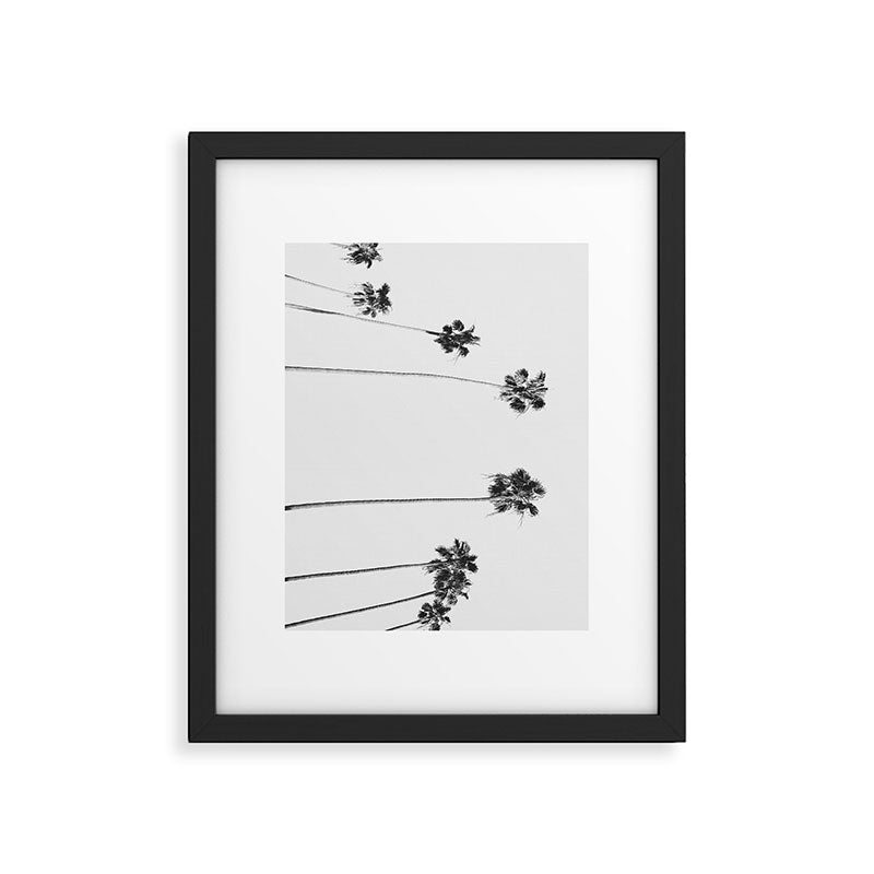 Black & White Palms Framed Art Print Gallery Image 4