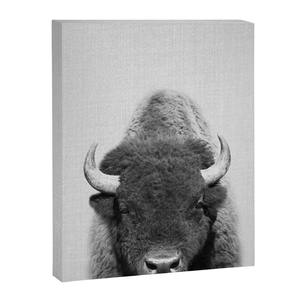 Buffalo - Black & White Canvas Print Gallery Image 8