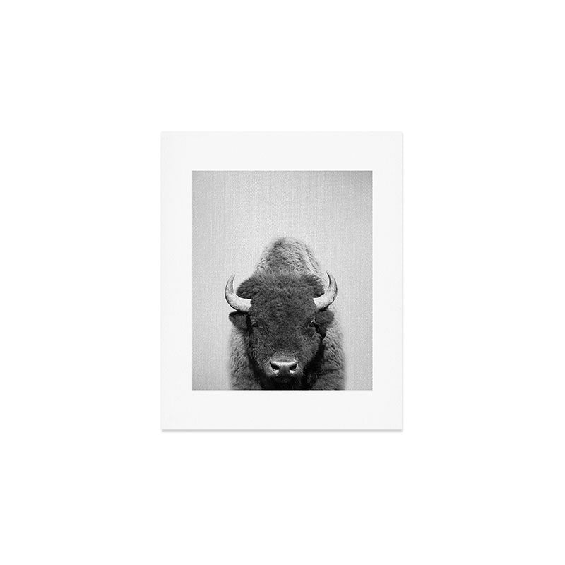 Buffalo - Black & White Art Print Gallery Image 1