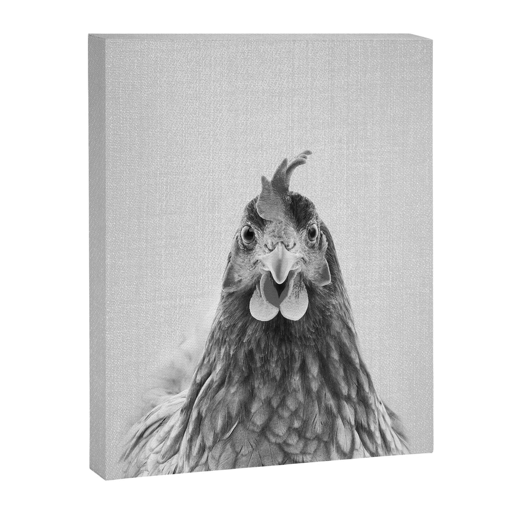 Chicken - Black & White Canvas Print Gallery Image 8