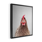 Chicken - Colorful Framed Canvas Print Gallery Image 2
