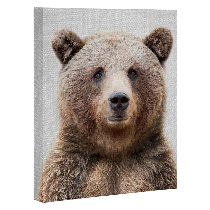 Grizzly Bear - Colorful Canvas Print Gallery Image 1