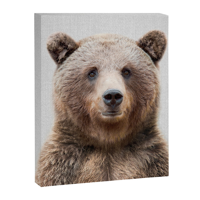 Grizzly Bear - Colorful Canvas Print Gallery Image 1