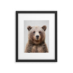 Grizzly Bear - Colorful Framed Art Print Gallery Image 4