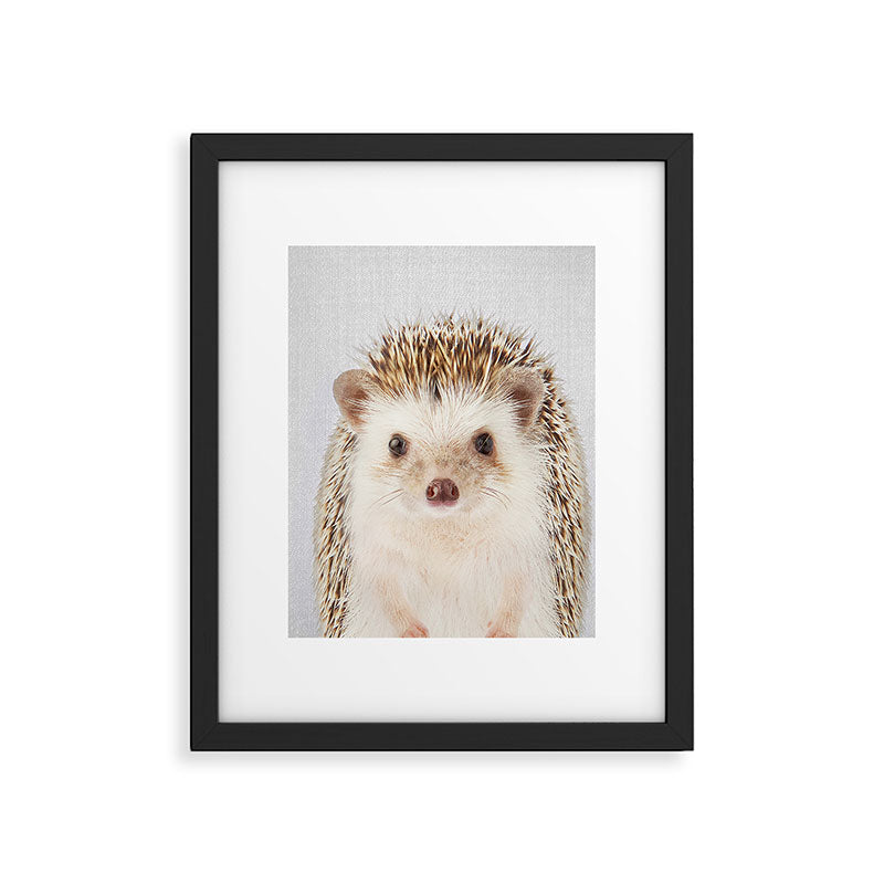Hedgehog - Colorful Framed Art Print Gallery Image 4