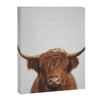 Highland Cow - Colorful Canvas Print Gallery Image 8