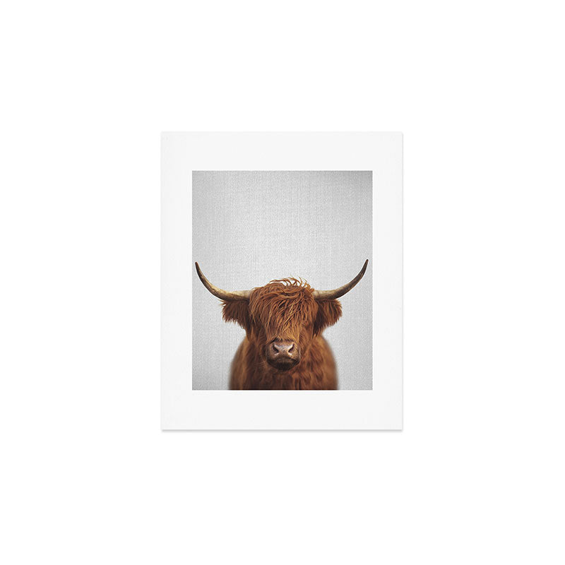 Highland Cow - Colorful Art Print Gallery Image 1