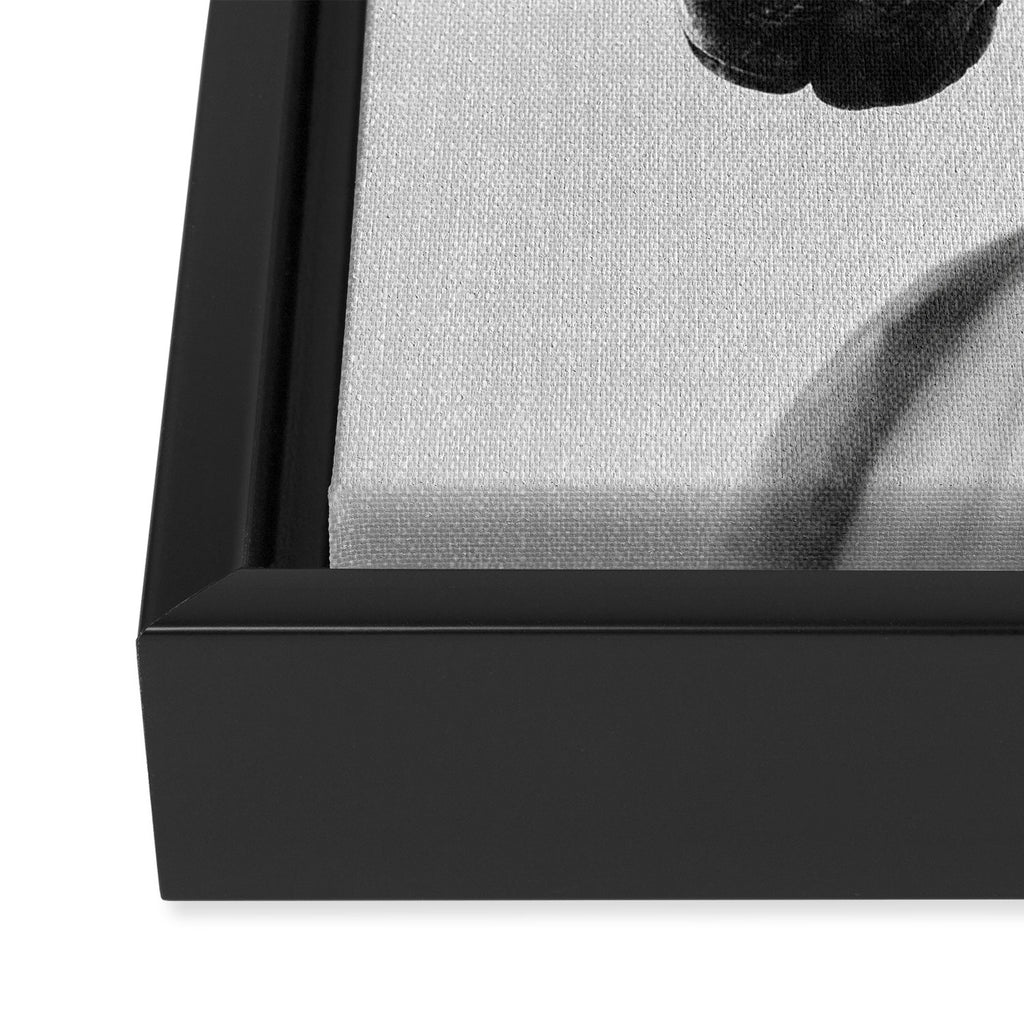 Horses - Black & White 2 Framed Canvas Print Gallery Image 3