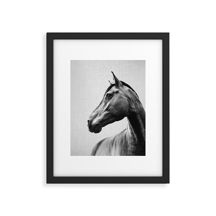 Horses - Black & White 2 Framed Art Print Gallery Image 1