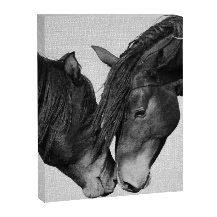 Horses - Black & White 4 Canvas Print Gallery Image 1