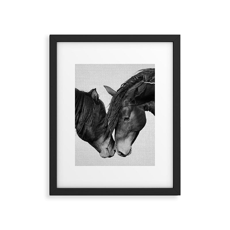Horses - Black & White 4 Framed Art Print Gallery Image 5
