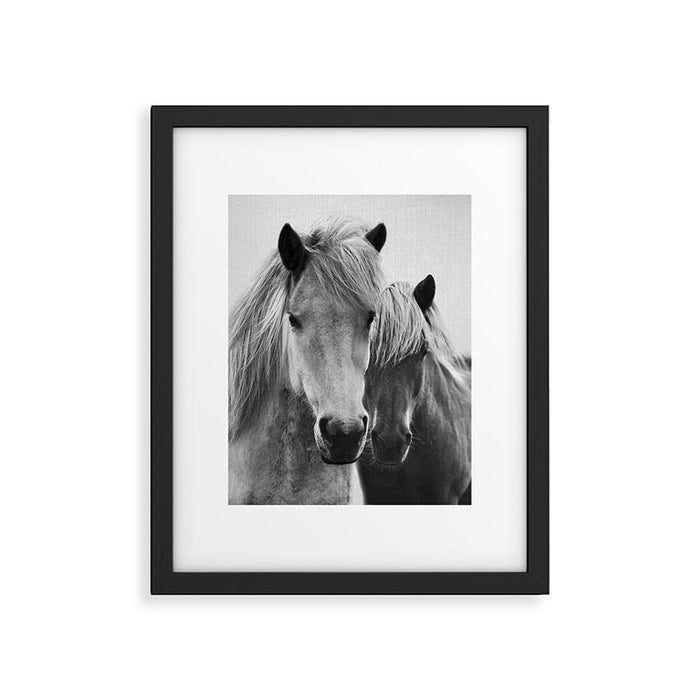 Horses - Black & White 7 Framed Art Print Gallery Image 1