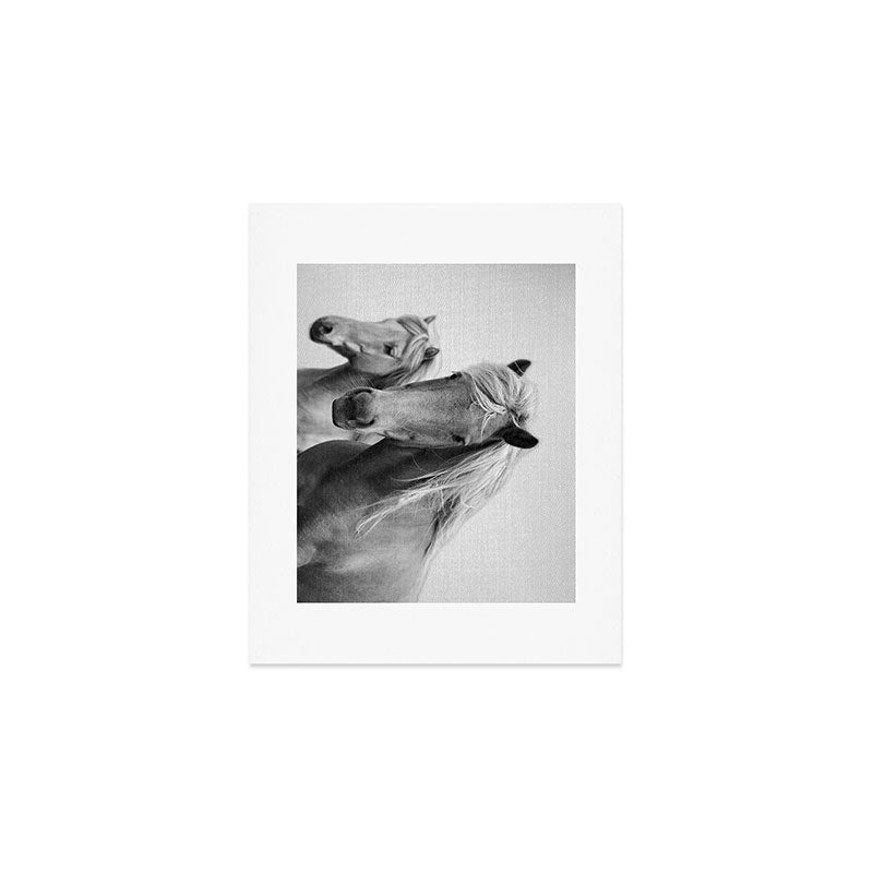 Horses - Black & White Art Print Gallery Image 1