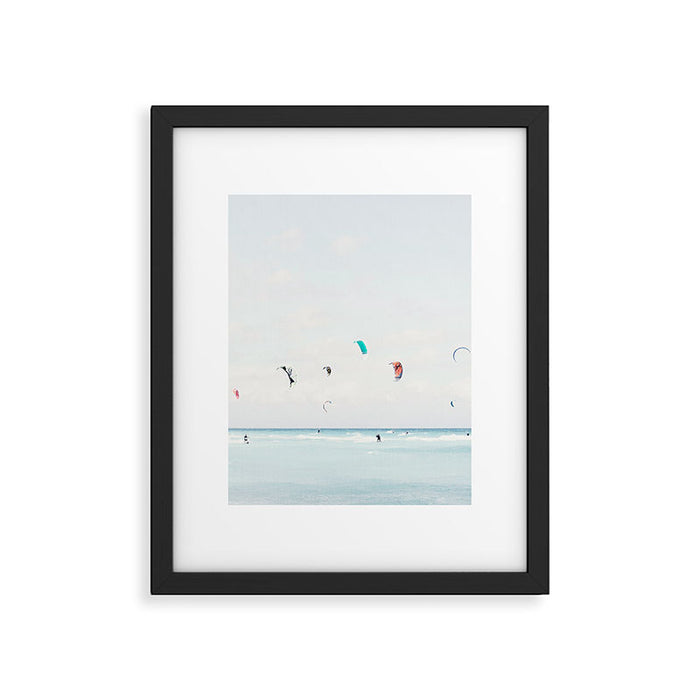 Kite Surfing Framed Art Print Gallery Image 1