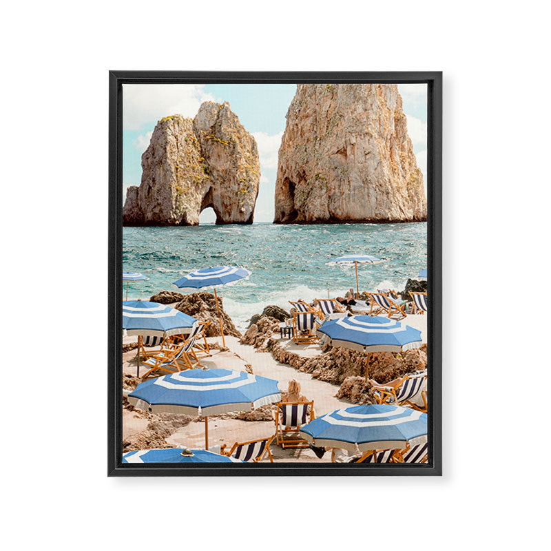 La Fontelina Beach Framed Canvas Print Gallery Image 6
