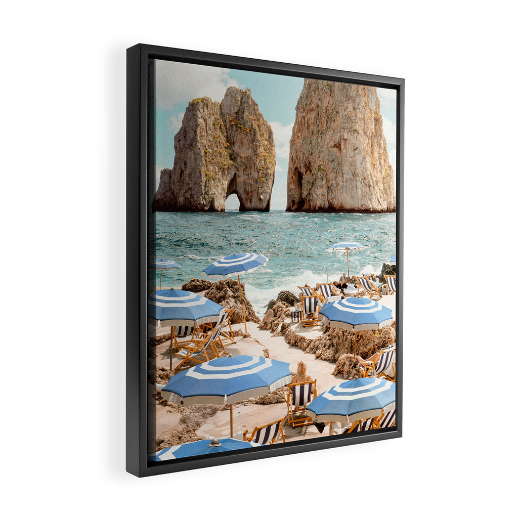 La Fontelina Beach Framed Canvas Print Gallery Image 2