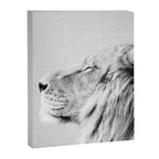 Lion Portrait - Black & White Canvas Print Gallery Image 8