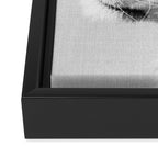 Lion Portrait - Black & White Framed Canvas Print Gallery Image 3
