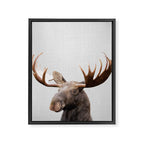 Moose - Colorful Framed Canvas Print Gallery Image 8